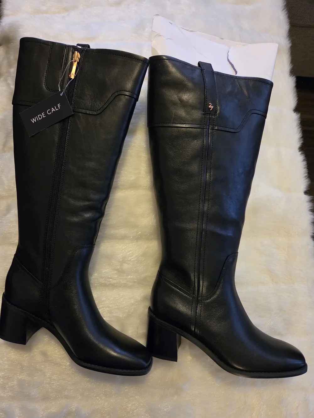 Naturalizer Black Tall Leather Over-The-Knee Boots